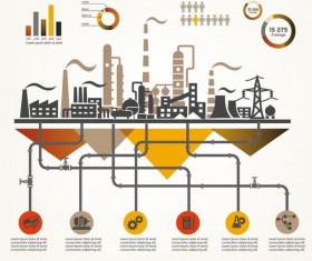 Oil infographic template design vectors 08
