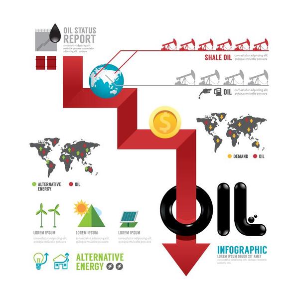 Oil infographic template design vectors 09