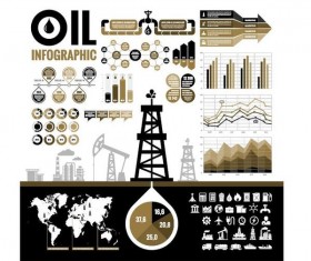 Oil infographic template design vectors 10