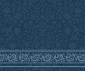 Ornate decor pattern with border vector material 11