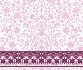 Ornate decor pattern with border vector material 14