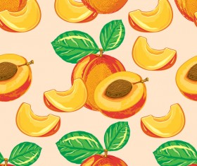 Peach pattern seamless vector
