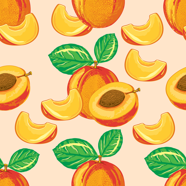 Peach pattern seamless vector