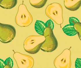 Pear green pattern seamless vector 01