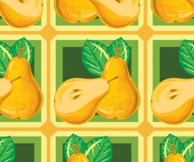 Pear green pattern seamless vector 02