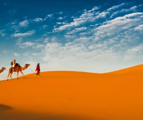 People in the desert experience camel travel Stock Photo 01
