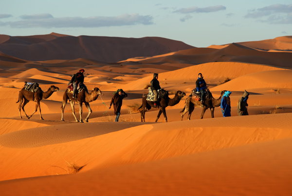 People in the desert experience camel travel Stock Photo 02