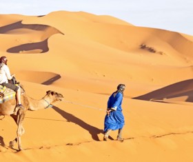 People in the desert experience camel travel Stock Photo 04