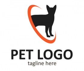Pet logo creative design vector 02