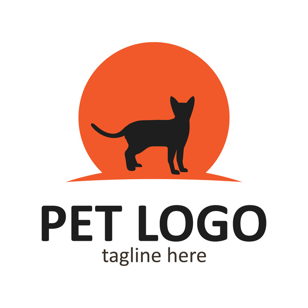 Pet logo creative design vector 03