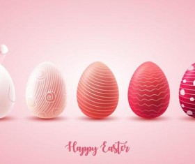 Pink easter egg illustration vector