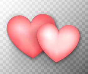 Pink heart shape illustration vector