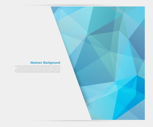 Polygon geometry with business background vector