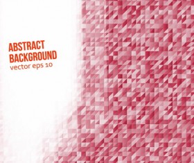 Red mosaic with modern background vector