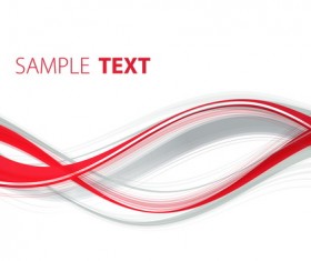 Red wave lines vector background