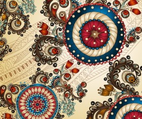 Retro decorative background art vector