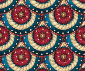 Retro floral decorative pattern seamless vector 03