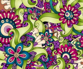 Retro floral decorative pattern seamless vector 06