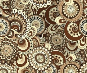 Retro floral decorative pattern seamless vector 08