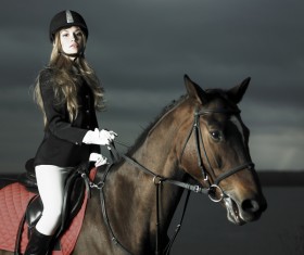 Riding woman Stock Photo 01