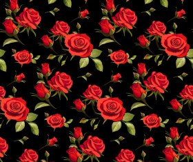 Seamless rose pattern vector material 04