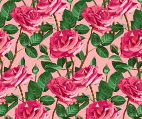 Seamless rose pattern vector material 08