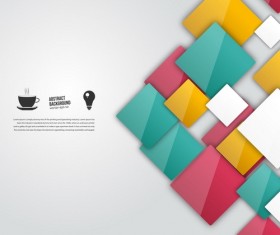 Shiny colored square background vector 01