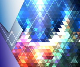 Shiny triangle abstract background vector
