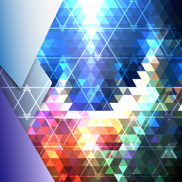 Shiny triangle abstract background vector