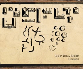 Sketchy Village Photoshop Brushes