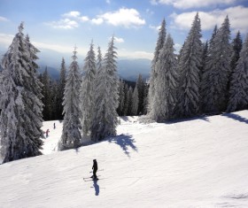 Ski Area Beautiful scenery Stock Photo