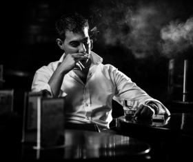 Smoking men Stock Photo 02