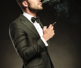 Smoking men Stock Photo 07