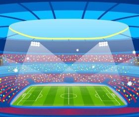 Soccer match scene vectors
