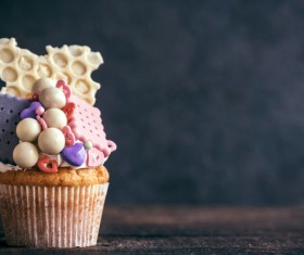 Sponge cupcakes Stock Photo