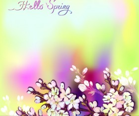 Spring flower with blurs background vector