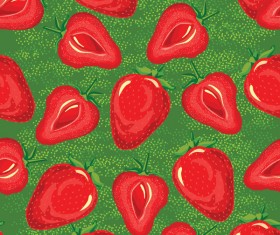 Strawberry pattern seamless vector 01