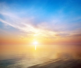 Sunrise over the sea Beautiful scenery Stock Photo 01