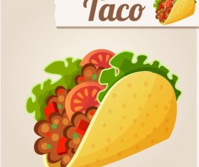 Taco fast food vector