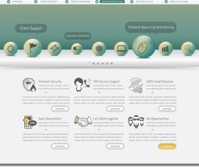 Tech website template vector material 03