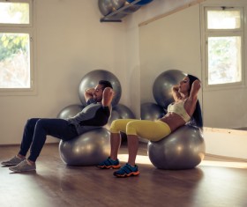 Together exercise lover Stock Photo 03