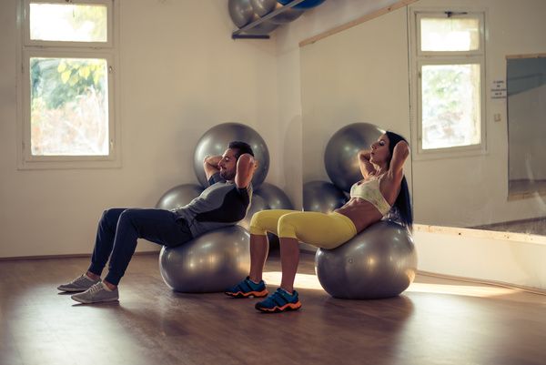 Together exercise lover Stock Photo 03