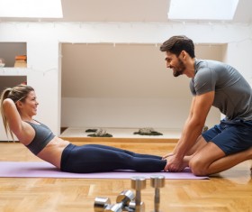 Together exercise lover Stock Photo 05