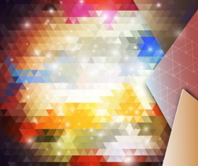 Triangle blurs background with abstract elements vector 01