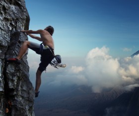 Unarmed mountaineering Stock Photo 01
