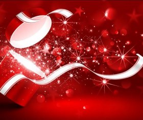 Valentine gift boxs with red background vector 03
