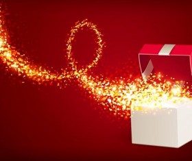 Valentine gift boxs with red background vector 08