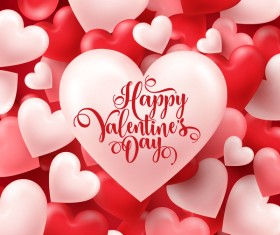 Valentine heart background vector material 01