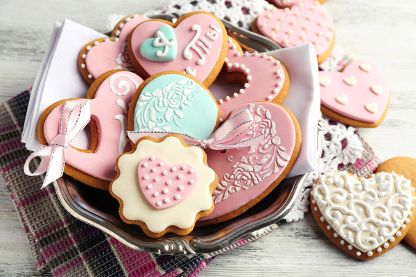 Various shapes of cookies Stock Photo