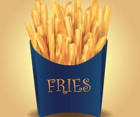 Vector french fries illustration material 05